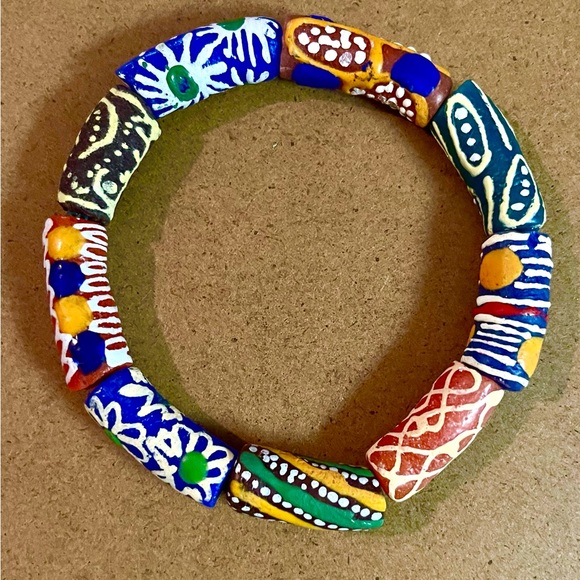 African Trade Bead Bracelets (2) - Picture 3 of 3